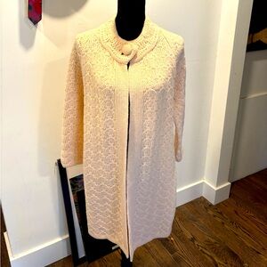Elegant Vintage Cream Knit Cardigan